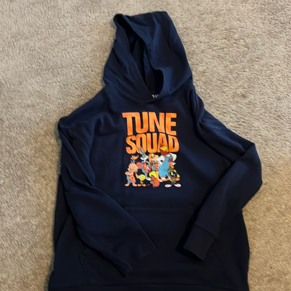 Boys dark blue large looney tunes hoodie